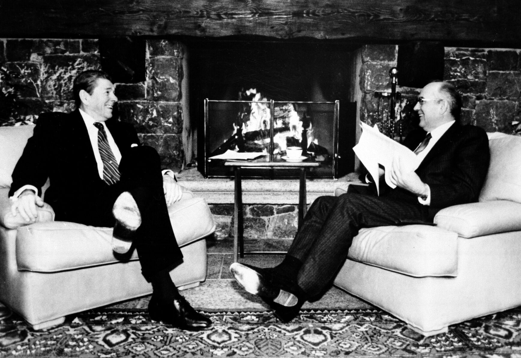 1985: Ronald Reagan and Mikhail Gorbachev